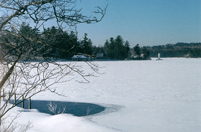 Sunapee, NH - Lighthouse - Horizontal - Winter
